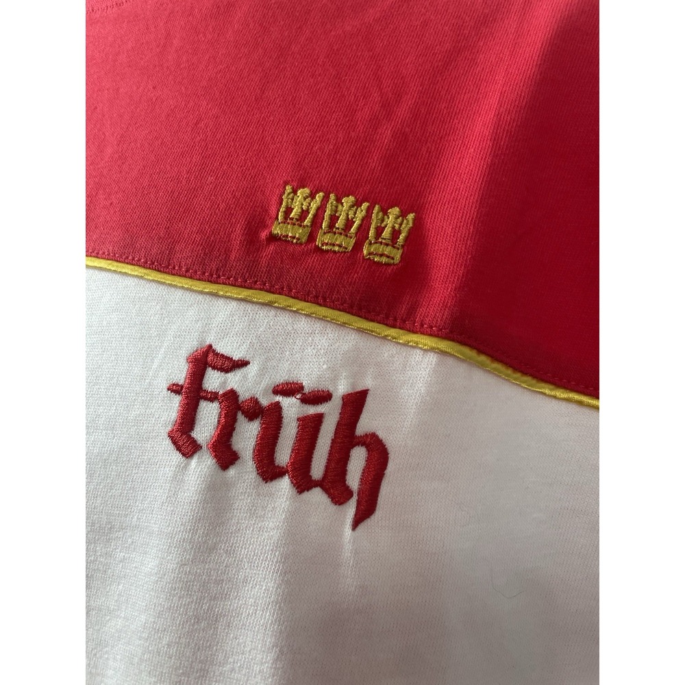 FRÜH ( EARLY ) German T Shirt Short Sleeve White & Red Size M October fest NEW‎
